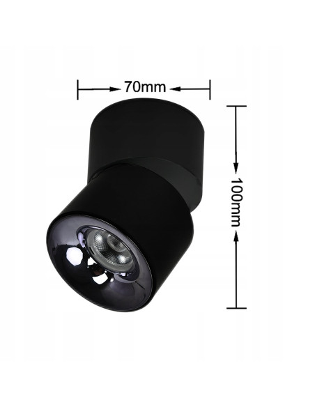 Plafon LED Brema z regulacją światła, nowoczesny design, czarny, idealny do salonu, biura i kuchni, wysoka jakość.