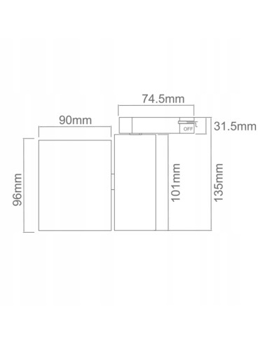 Reflektor sufitowy Rullo Bianco Mobile Track - nowoczesna lampa punktowa GU10 od Orlicki Design w eleganckim białym kolorze.