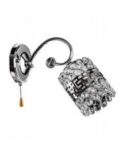 Kinkiet Glamour Venti z Wzorem i Włącznikiem, Metalowa Lampa Ścienna E27, Elegancka Oświetlenie do Wnętrz