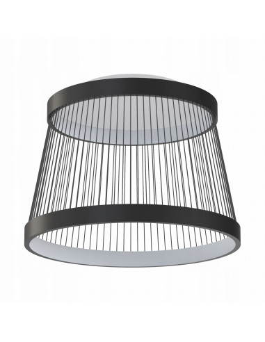 Nowoczesna lampa LED BALU w stylu industrialnym – czarna, z opcją ściemniania i zdalnego sterowania, idealna do biura i salonu