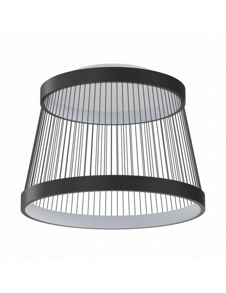 Nowoczesna lampa LED BALU w stylu industrialnym – czarna, z opcją ściemniania i zdalnego sterowania, idealna do biura i salonu