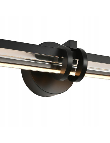 Kinkiet LED LOVELY czarny 58 cm – nowoczesna lampa ścienna do wnętrz z ciepłym, rozproszonym światłem.