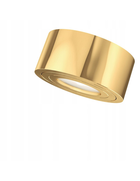 Lampa punktowa Rullo Gold Mini IP44 - eleganckie oświetlenie sufitowe LED w złocie do łazienki i recepcji