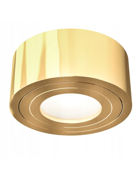Lampa punktowa Rullo Gold Mini IP44 - eleganckie oświetlenie sufitowe LED w złocie do łazienki i recepcji
