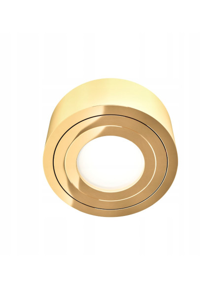 Lampa punktowa Rullo Gold Mini IP44 - eleganckie oświetlenie sufitowe LED w złocie do łazienki i recepcji