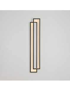 Kinkiet SYMMETRY LED 160 cm - nowoczesne oświetlenie w czarnej ramie do sypialni i salonu, 3900 lm, zintegrowane źródło światła.