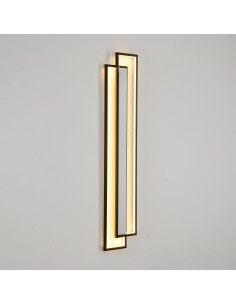 Kinkiet SYMMETRY LED 160 cm - nowoczesne oświetlenie w czarnej ramie do sypialni i salonu, 3900 lm, zintegrowane źródło światła. 2