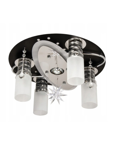 Plafon nowoczesny Venti P-S 1038/4+1 z pilotem – eleganckie oświetlenie do sypialni z regulacją światła E27.