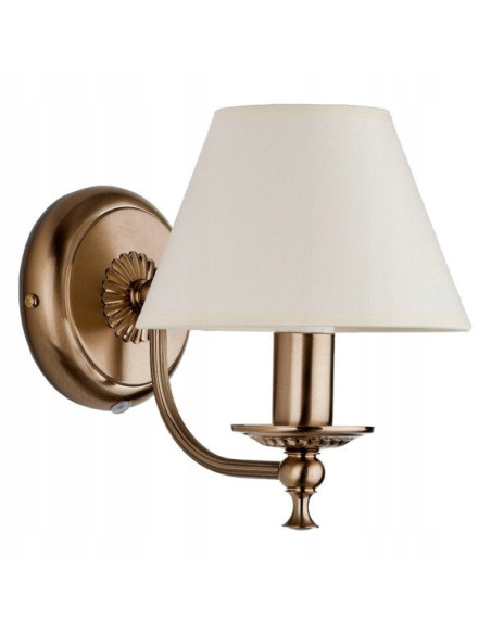 Kinkiet SOFIA z Patyną – Elegancka Lampa Metalowa do Sypialni i Salonu, Idealna do Nowoczesnych Wnętrz