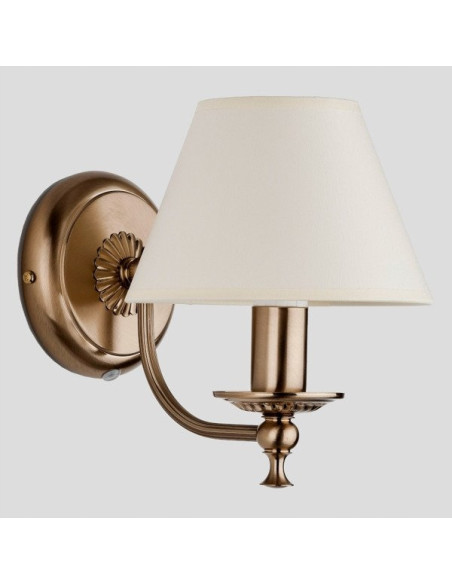 Kinkiet SOFIA z Patyną – Elegancka Lampa Metalowa do Sypialni i Salonu, Idealna do Nowoczesnych Wnętrz