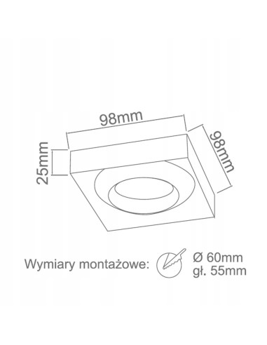 Lampa sufitowa Astro Cromo - Nowoczesna kwadratowa oprawa LED w chromowanym wykończeniu do eleganckich wnętrz.