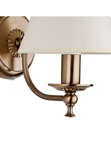 Kinkiet SOFIA z Patyną – Elegancka Lampa Metalowa do Sypialni i Salonu, Idealna do Nowoczesnych Wnętrz