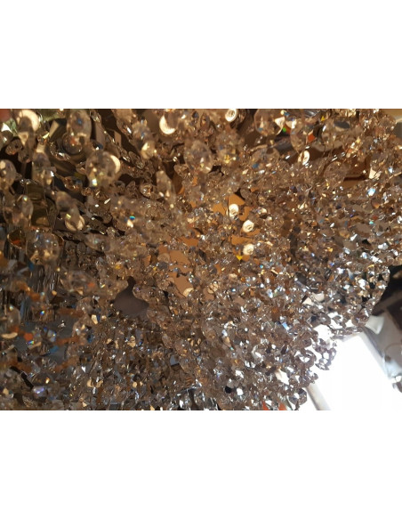 Luksusowy plafon kryształowy Venti P-E 1154/4 ze zdalnym sterowaniem, idealny do eleganckich wnętrz i sal weselnych