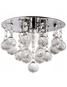 Plafoniera Kryształowa Venti P-E 1437/3-25, Okrągła Lampa Sufitowa Glamour, Eleganckie Oświetlenie 25 cm