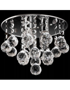 Plafoniera Kryształowa Venti P-E 1437/3-25, Okrągła Lampa Sufitowa Glamour, Eleganckie Oświetlenie 25 cm 2