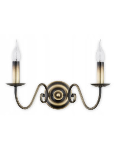 Lampka nocna ASTI w cieniowanym złocie - elegancki świecznik do sypialni i holu od marki LEMIR.