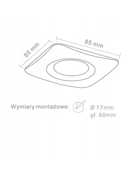 Lampa sufitowa Bello IP44, chromowana, nowoczesna, idealna do łazienek, GU10, elegancka i funkcjonalna.