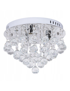 Elegancki kryształowy plafon Venti P-E 1437/4-40, lampa sufitowa w kształcie tortu do luksusowych wnętrz