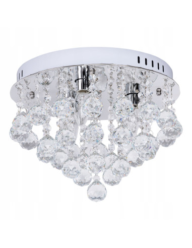 Elegancki kryształowy plafon Venti P-E 1437/4-40, lampa sufitowa w kształcie tortu do luksusowych wnętrz