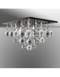 Elegancki plafon Venti P-E 1438/4-30X30 z kryształami, nowoczesne oświetlenie do salonu i sypialni. 2