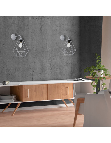 Kinkiet BASKET MiLAGRO w złamanej szarości - nowoczesna lampka nocna do minimalistycznych wnętrz.