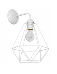 Kinkiet BASKET MiLAGRO w białym z drucianym kloszem – nowoczesne oświetlenie do sypialni i salonu