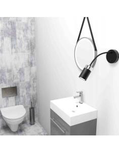 Lampa nocna Eko-Light JOKER BLACK z regulowanym ramieniem i ciepłym światłem dla nowoczesnych wnętrz. 2