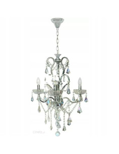 Lampa sufitowa glamour Venti W-11408/3 CR, kryształowy plafon do jadalni, regulowana wysokość, 3 źródła światła