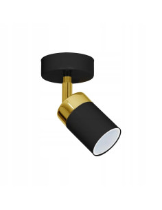 Kinkiet JOKER w czerni z złotymi detalami – stylowe oświetlenie do sypialni i salonu od MiLAGRO.