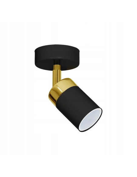 Kinkiet JOKER w czerni z złotymi detalami – stylowe oświetlenie do sypialni i salonu od MiLAGRO.