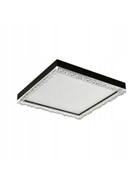 Plafon LED REGI z kryształami, zmiennym światłem, czarny, nowoczesny, okrągły - elegancja do Twojego wnętrza