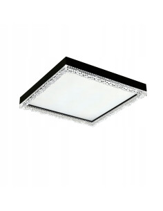 Lampa sufitowa REGI LED - nowoczesny plafon w eleganckim czarnym kolorze z kryształowym akcentem