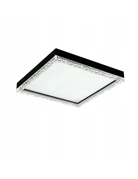 Lampa sufitowa REGI LED - nowoczesny plafon w eleganckim czarnym kolorze z kryształowym akcentem