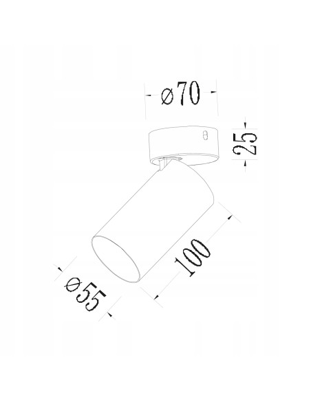 Plafon reflektor Hero Spot złoty z regulacją - nowoczesny design do sypialni i salonu, metalowa konstrukcja.