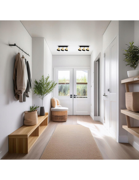 Listwa sufitowa z reflektorami Cone w złotym metalicznym - eleganckie oświetlenie do nowoczesnych wnętrz