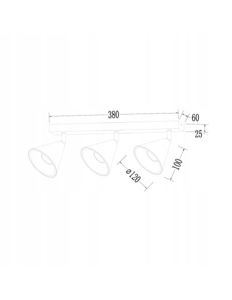 Listwa sufitowa z reflektorami Cone w złotym metalicznym - eleganckie oświetlenie do nowoczesnych wnętrz