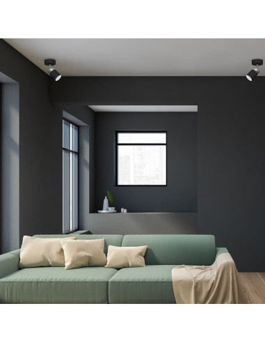 Reflektor Kulinarny JOKER, Regulowany, Czarny Metal, Nowoczesny Design do Kuchni, GU10, Kolekcja MiLAGRO