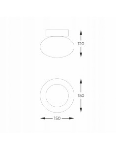 Plafon OMI w minimalistycznym designie - elegancka lampa sufitowa z białym okrągłym wykończeniem do nowoczesnych wnętrz. 2