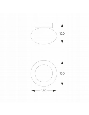 Plafon OMI w minimalistycznym designie - elegancka lampa sufitowa z białym okrągłym wykończeniem do nowoczesnych wnętrz.
