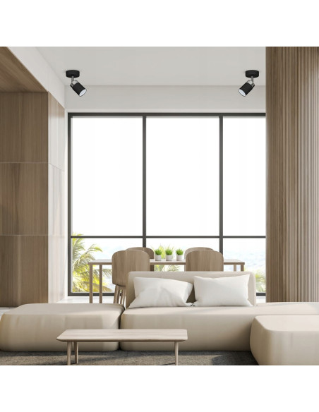 Reflektor Kulinarny JOKER, Regulowany, Czarny Metal, Nowoczesny Design do Kuchni, GU10, Kolekcja MiLAGRO