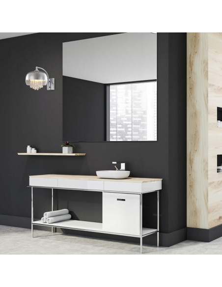 Kinkiet LUNA Chromowany z Kryształami - Nowoczesna Lampa Ścienna do Sypialni i Salonów, Styl Glamour