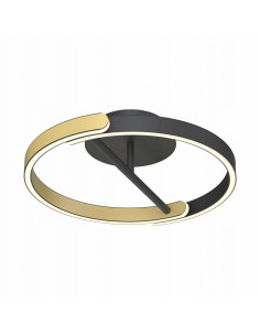 Plafon LED LINOS w czerni i złocie - elegancka lampa sufitowa do kuchni i salonu z nowoczesnym designem