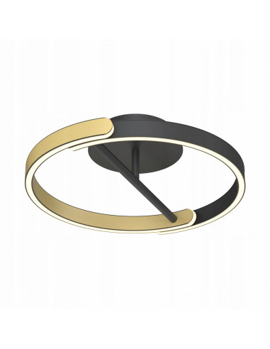 Plafon LED LINOS w czerni i złocie - elegancka lampa sufitowa do kuchni i salonu z nowoczesnym designem