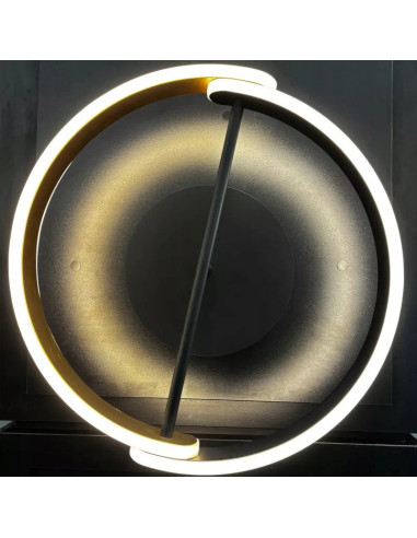 Plafon LED LINOS w czerni i złocie - elegancka lampa sufitowa do kuchni i salonu z nowoczesnym designem