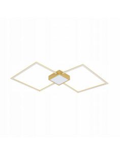 Plafon LED HEX w złotym wykończeniu – nowoczesna lampa wisząca do jadalni i salonu od Zuma Line