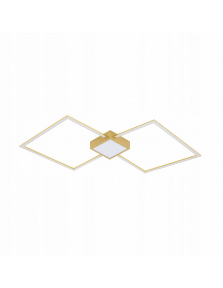 Plafon LED HEX w złotym wykończeniu – nowoczesna lampa wisząca do jadalni i salonu od Zuma Line