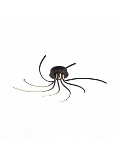 Lampa sufitowa DIOGO LED, nowoczesny plafon w kształcie spirali, czarna, idealna do salonu i sypialni, 36W