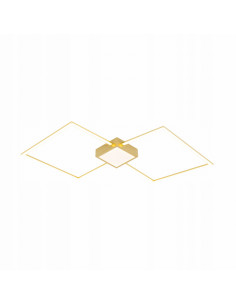 Lampa sufitowa LED HEX w złotym wykończeniu – nowoczesny plafon do eleganckiego wnętrza sypialni i biura