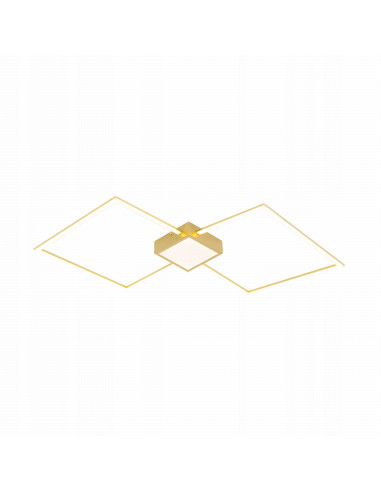 Lampa sufitowa LED HEX w złotym wykończeniu – nowoczesny plafon do eleganckiego wnętrza sypialni i biura