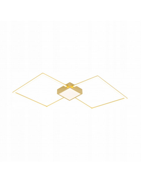 Lampa sufitowa LED HEX w złotym wykończeniu – nowoczesny plafon do eleganckiego wnętrza sypialni i biura